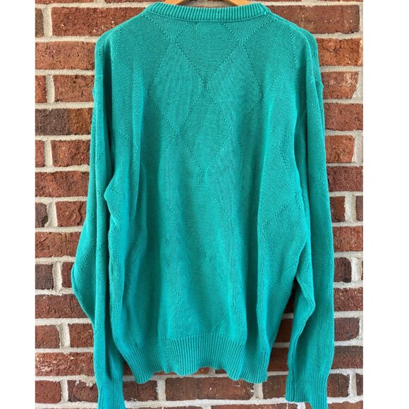 Pebble Beach Aqua Diamond Knit Crewneck XL USA - Picture 2 of 12
